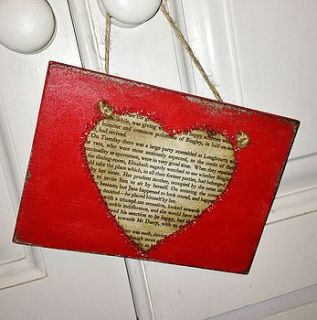 vintage valentine pride and prejudice heart by the little lancashire smallholding