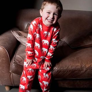 organic elephant pyjamas by ava and luc