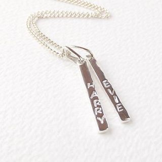 personalised silver tag necklace by silversynergy