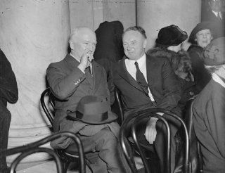 1937 photo "Listening up." Washington, D.C., March 23. Joseph P. Tumulty, (le c1  