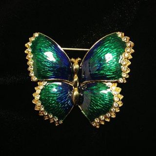 vintage enamel butterfly brooch by iamia