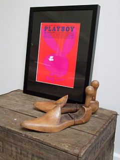 original vintage framed 60's & 70's playboy magazines. by home & glory