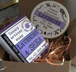 lavender skincare gift box by working with nature soaps and skincare