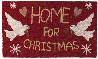 'home for christmas' door mat by the contemporary home