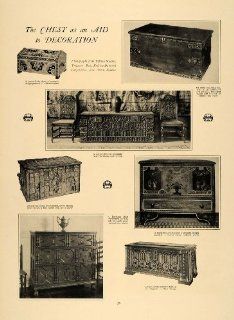 1924 Print Treasure Chest Home Decor Erskine Danforth   Original Halftone Print  