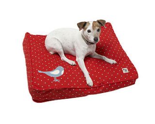 molly mutt bird on a wire dog bed duvet cover by easy animal
