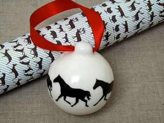 handmade horse christmas bauble by aiga & ginta