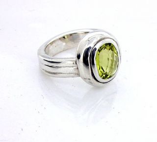 green quartz silver ring by will bishop jewellery design