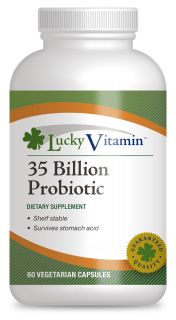 LuckyVitamin   35 Billion Probiotic Shelf Stable 8 Strains   60 Vegetarian Capsules