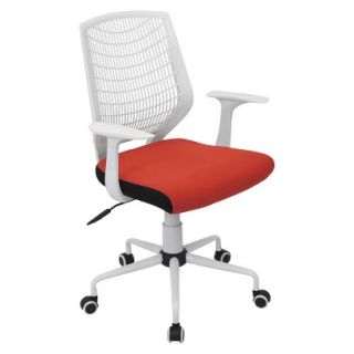 Office Chair Lumisource Network Office Chair   White/Red
