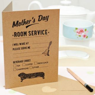 'room service' mother's day card by papergravy