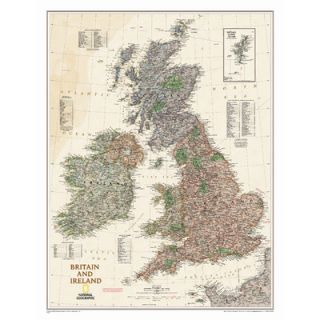 National Geographic Maps Britain and Ireland Wall Map