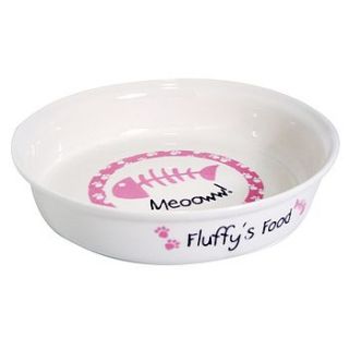 personalised cat bowl by hope and willow