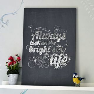 'always look on the bright side' print by oakdene designs