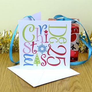 christmas word art card by mirrorin