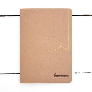 hand stitched geometric tag notebook by snÖrk