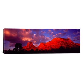 iCanvasArt Panoramic Rocks at Sunset Sedona, Arizona Photographic