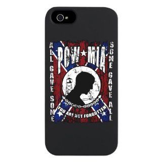 iPhone 5 or 5S Case Black POWMIA All Gave Some Some Gave All on Rebel Flag 