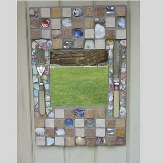 'little fishy' mosaic mirror by more mosaics