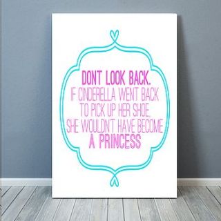 'dont look back' print by supercaliprint
