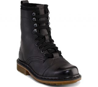 Mens Dr. Martens Pier 9 Tie Boot   Black Polished Wyoming/Hi Suede WP Boots