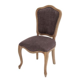 Woodland Imports The Royal Wood Fabric Vintage Side Chair 38911