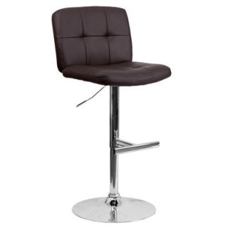 FlashFurniture Contemporary Vinyl Adjustable Height Tufted Bar Stool DS 829 S