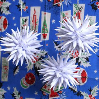 christmas spiky paper stars by winter's moon