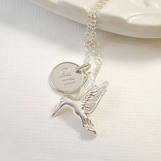 personalised hummingbird necklace by mia belle