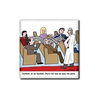 ct_3369_2 Rich Diesslins Funny General   Editorial Cartoons   Church Usher Gets Carried Away During the Offering   Tiles   6 Inch Ceramic Tile   Decorative Tiles