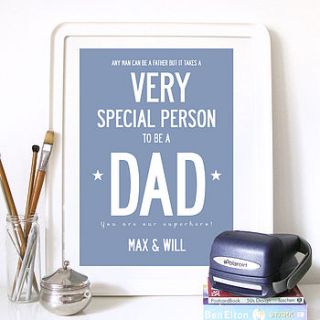 father's day print personalised by i love design