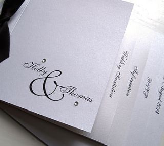 diamante wedding stationery collection by chandler invitations