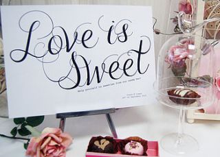 candy buffet wedding sign by made with love designs ltd