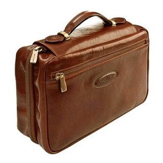cascina women's leather cosmetics case by maxwell scott leather goods