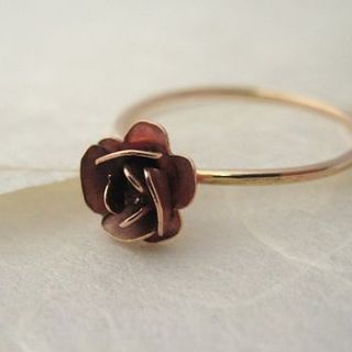 petite rose gold fill ring by mela jewellery