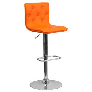 FlashFurniture Contemporary Tufted Vinyl Adjustable Height Bar Stool CH 11208