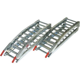 West Folding Arched Hybrid Ramp Set  1,400 Lb. Capacity, 7ft.L, Model 1224