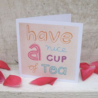 mini cup of tea card by koodles