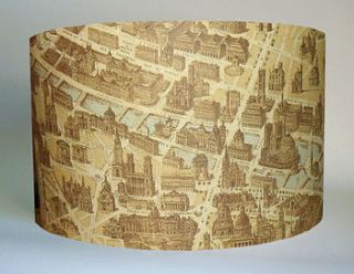paris map lampshade by rosie's vintage lampshades