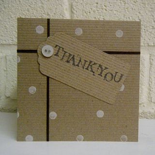 handmade thankyou card by boo boo and the bear