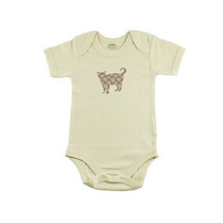 cat organic cotton bodysuit by asolon