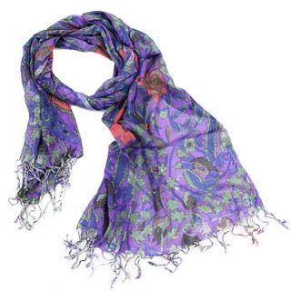 purple bird scarf by charlotte's web
