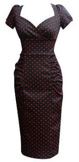 dita 1940s style polka dot pencil dress by dollydagger