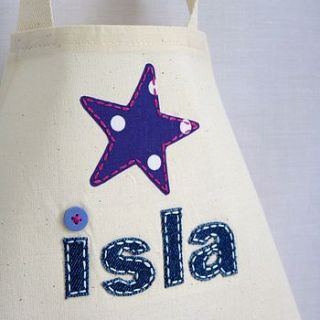 personalised applique children's apron by maddigan mooch