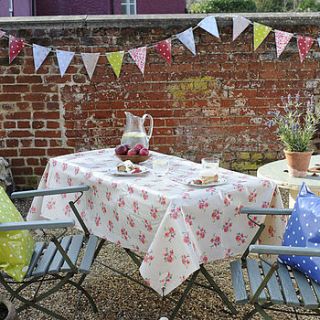 oily rag vintage floral oilcloth tablecloth by oily rag