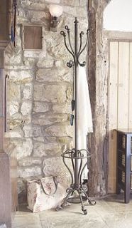 slender wrought iron coat stand by dibor