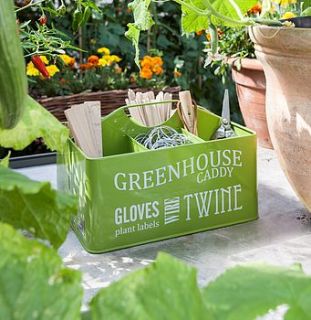 garden greenhouse caddy by freshly forked