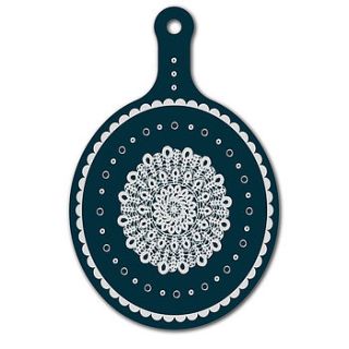 lace design chopping board by hanna francis design