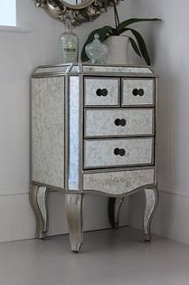 silver trimmed venetian side table by out there interiors
