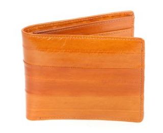 handmade ethical eel skin men's wallet by makki